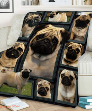 Pug Beauty Cream Quilt Blanket. Lightweight And Smooth Comfort - Super King - Ettee