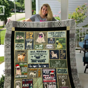 Pug Dog Pug You Very Much Pug Mom Quilt Blanket Great Customized Blanket - Super King - Ettee