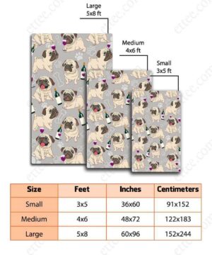 Pug Drinking Wine Rug. Unique Decor Gift For Dog Lovers - Ettee - Dog Lovers