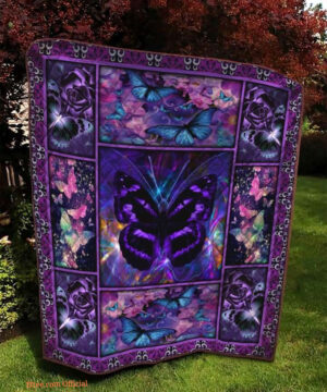 Purple Butterfly Quilt Blanket. Luxurious Super Soft Quilt Blanket. Best Mom Ever Gifts - Ettee - best mom ever gifts