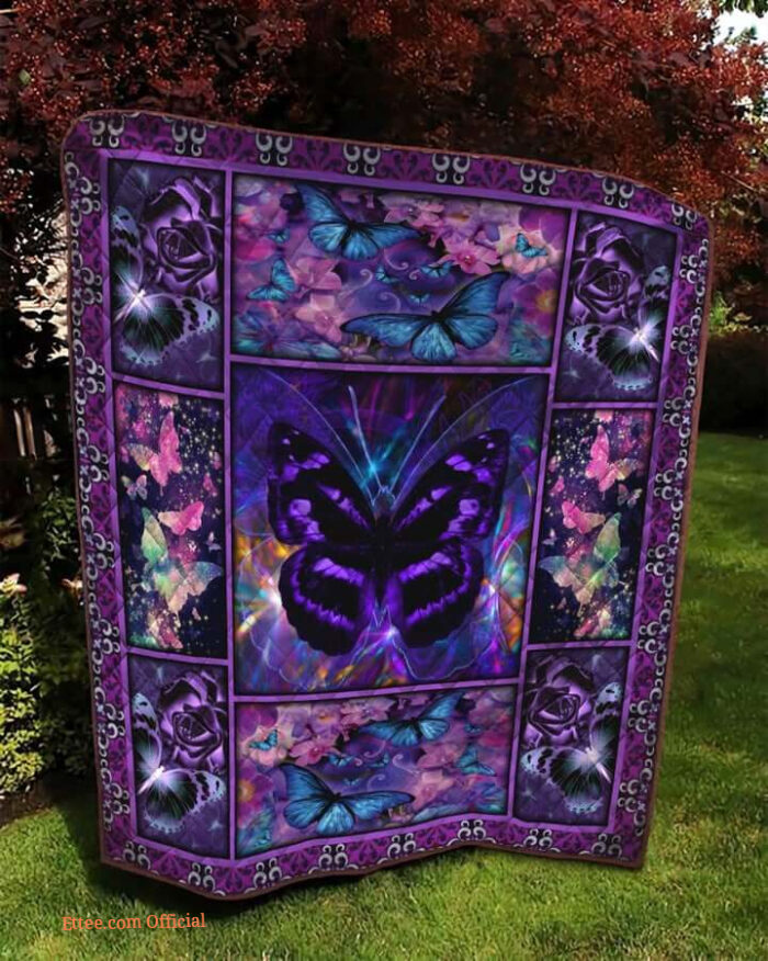 Purple Butterfly Quilt Blanket. Luxurious Super Soft Quilt Blanket. Best Mom Ever Gifts - Ettee - best mom ever gifts