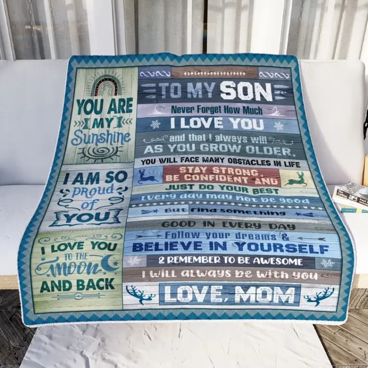 Quilt Blanket For Mom Gift For Family. Best Mom Ever Gifts - Super King - Ettee