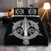 Raven And Spear Of Odin - Viking Quilt Bedding Set - King - Ettee