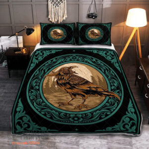 Raven Viking - Viking Quilt Bedding Set - King - Ettee