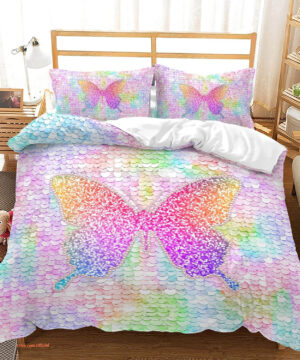 Rainbow Butterfly Rainbow Butterfly Bedding Set - King - Ettee