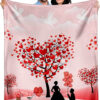 Romantic Valentine's Day Throw Quilt Blanket. To My Girlfriend Flannel Blanket - Super King - Ettee