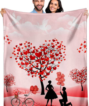 Romantic Valentine's Day Throw Quilt Blanket. To My Girlfriend Flannel Blanket - Super King - Ettee