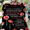 Rose Blanket To My Mom Gift From Daughter Quilt Fleece Blanket - Super King - Ettee