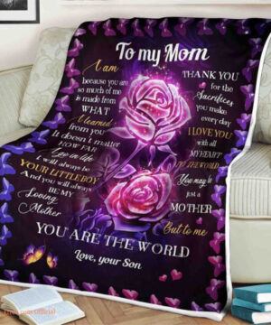 Roses Quilt Blanket To My Mom I Will Always Be Your Little Boy. Light And Durable - Ettee - Durable