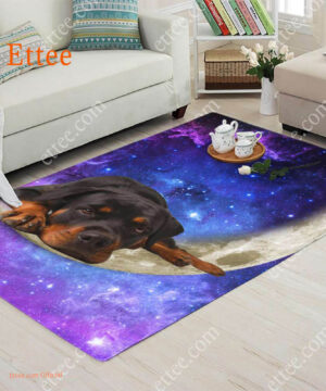 Rottweiler Moon Rug. Dog Mat Carpet Decor - Ettee - Carpet Decor