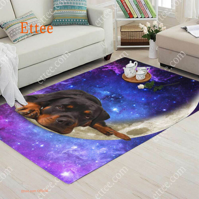 Rottweiler Moon Rug. Dog Mat Carpet Decor - Ettee - Carpet Decor