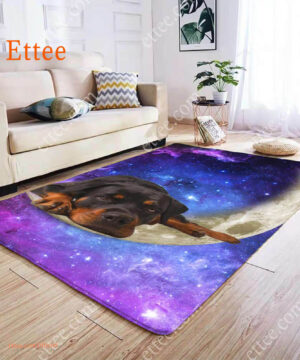 Rottweiler Moon Rug. Dog Mat Carpet Decor - Ettee - Carpet Decor