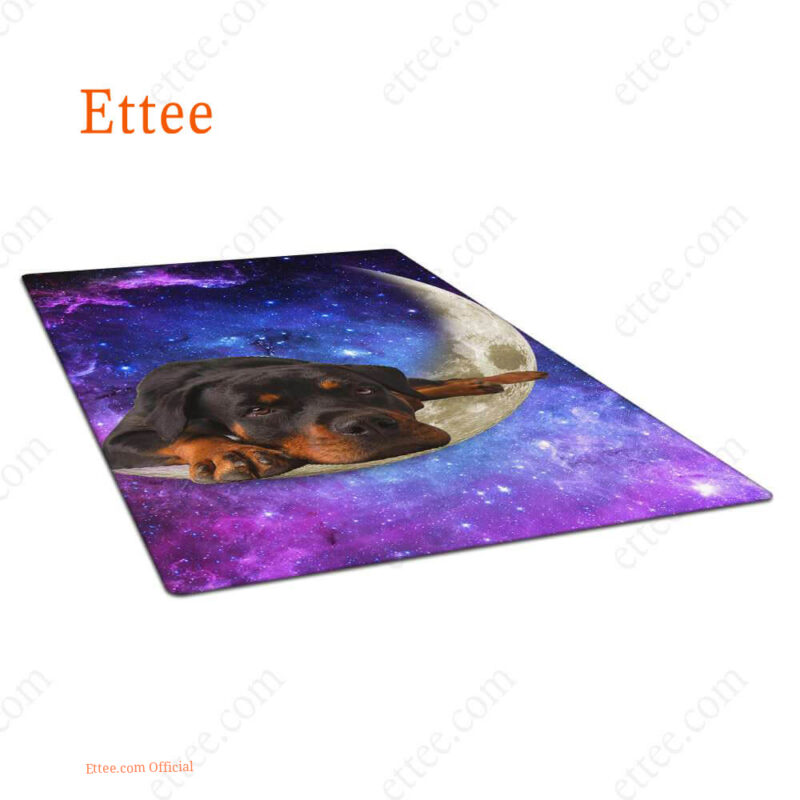 Rottweiler Moon Rug. Dog Mat Carpet Decor - Ettee - Carpet Decor