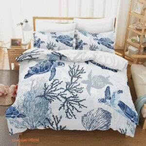 Sea Turtle In The Ocean Cotton Bed Sheets Spread Comforter Duvet Cover Bedding Sets1 - Ettee - Bedding Sets