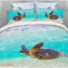 Sea Turtle and Sea Soft Warm Cotton Bed Sheets Spread Comforter Duvet Cover Bedding Sets - King - Ettee
