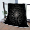 Sherpa Blanket Black Viking Prayer Vintage Throw Blanket To Mother Grandma Grandpa Gift - Super King - Ettee