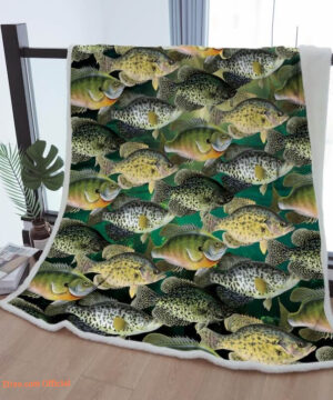 Sherpa Blanket Fisherman Cozy Cluster of Fish Throw Blanket To Father Grandma Grandpa Gift - Super King - Ettee