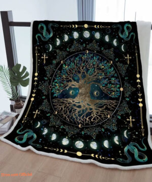 Moon Phase Sherpa Blanket - Ideal Gift for Mom, Grandma, and Grandpa - Super King - Ettee