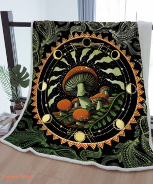 Sherpa Moon Phase Throw Blanket - Perfect Gift for Mother, Grandma, and Grandpa - Boho Style - Super King - Ettee