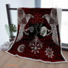 Sherpa Blanket Viking Prayer Vintage Throw Blanket To Mother Grandma Grandpa Gift - Super King - Ettee