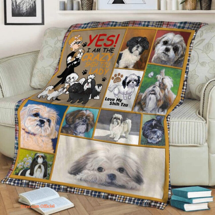 Shih Tzu Lady Quilt Blanket. Lightweight And Smooth Comfort - Super King - Ettee