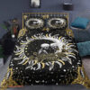 Skull lover Sun and moon Rose 3pcs Comforter set Beddin Boho Quilt set For Bedroom - King - Ettee