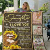 Sloth To My Daughter From Mom Remember How Much I Love You Quilt Blanket Great Customized - Super King - Ettee