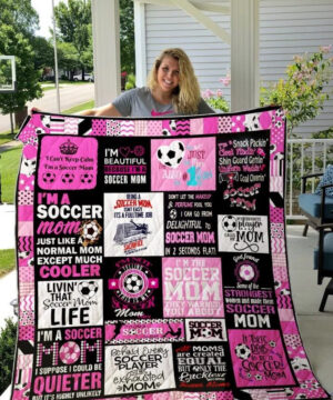 Soccer Mom Just Like Normal Mom Except Much Cooler Quilt Blanket Great Customized Blanket Gifts For Birthday Christmas Thanksgiving - Super King - Ettee