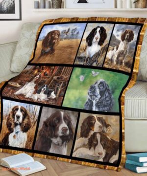 Springer Spaniel Quilt Blanket. Lightweight And Smooth Comfort - Super King - Ettee