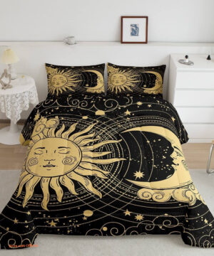 Sun and Moon Bedding Set. Luxurious Smooth And Durable. Lightweight And Smooth Comfort - King - Ettee