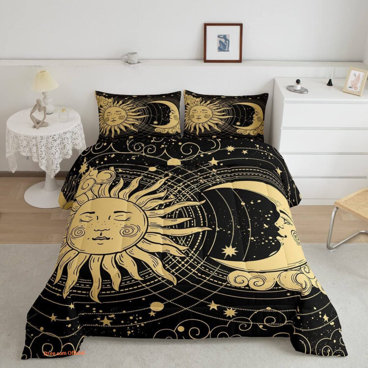 Sun and Moon Bedding Set. Luxurious Smooth And Durable. Lightweight And Smooth Comfort - King - Ettee