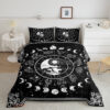 Sun and Moon Comforter Set Full Twelve Constellations Zodiac Bedding Set - King - Ettee