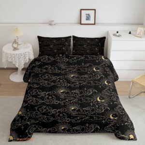 Sun and Moon Comforter Set Mystic Star Bedding Set - King - Ettee