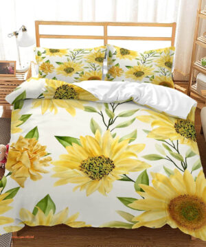 Sunflower Bedding Full Size Garden Floral Sunflower Bedding Set - King - Ettee