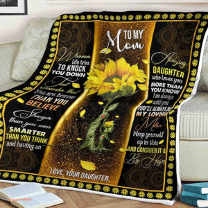 Sunflower Quilt Blanket To My Mom. Lightweight And Smooth Comfort - Super King - Ettee