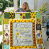 Sunflower To My Daughter Quilt Blanket From Mom Never Forget That I Love You Great Customized Blanket - Super King - Ettee