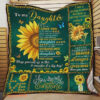 Sunflower To My Daughter Quilt Blanket From Mom You Are My Sunshine Great Customized Blanket - Super King - Ettee