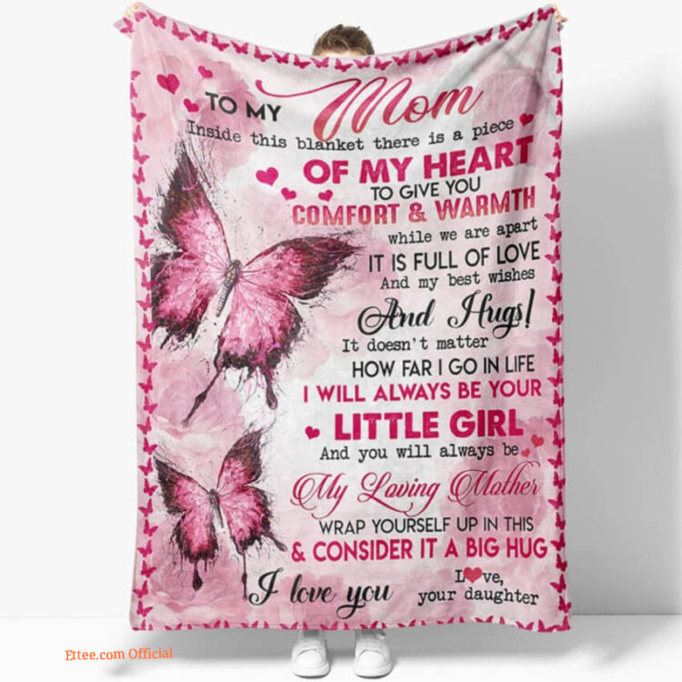 To My Mom Of My Heart Quilt Blanket. Light And Durable. Soft To Touch - Super King - Ettee