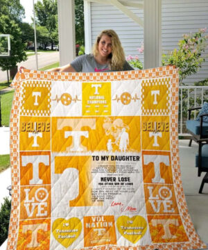 Tennessee Volunteers .To My Daughter.Love Mom Quilt Blanket - Twin - Ettee