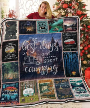 The Best Days Are Spent Camping Quilt Blanket Great Customized Blanket Gifts For Birthday Christmas Thanksgiving - Ettee - best days