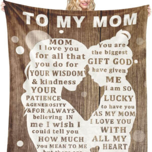 Throw Blanket Mom Gifts from Children Soft Love and Warm Birthday Gifts for Her Christmas Blanket - Super King - Ettee