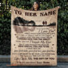 To Her Name Never Forget Gift For Valentine's Day Customized Name Quilt Blanket - Super King - Ettee