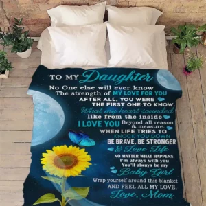 To My Baby Girl Quilt Blanket For Daughter - Super King - Ettee