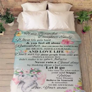 To My Beautiful Daughter Quilt Blanket For DaughterGranddaughter - Super King - Ettee