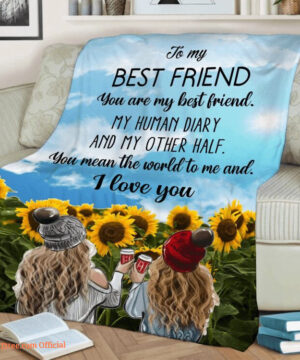 To My Best Friend Quilt Blanket. Light And Durable. Soft To Touch - Super King - Ettee