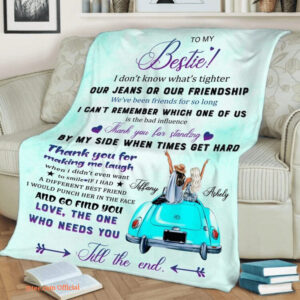 To My Bestie Quilt Blanket. Light And Durable. Soft To Touch. Light And Durable - Super King - Ettee