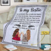 To My Bestie Thank You For Making Me Laugh Customized Quilt Blanket - Super King - Ettee