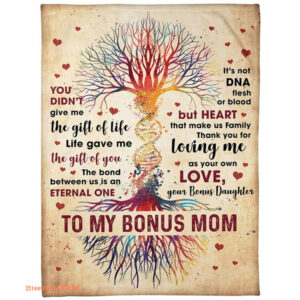 To My Bonus Mom Quilt Blanket. Lightweight And Smooth Comfort - Super King - Ettee