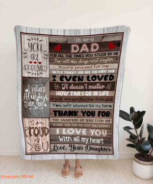 To My Dad Blanket Family Throw Blanket Father Blanket – Gift For Dad - Super King - Ettee