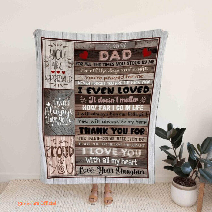 To My Dad Blanket Family Throw Blanket Father Blanket – Gift For Dad - Super King - Ettee